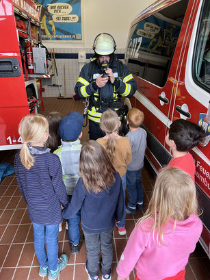 Aktionstag der Vorschulkinder bei der freiwilligen Feuerwehr in Naumburg 